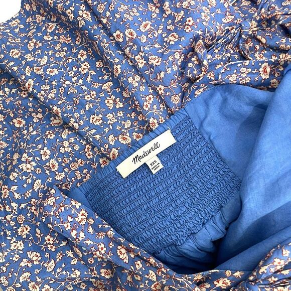 Madewell Tie-Strap‎ Tiered Midi Dress in Summer Vines Size XXS - Picture 6 of 11